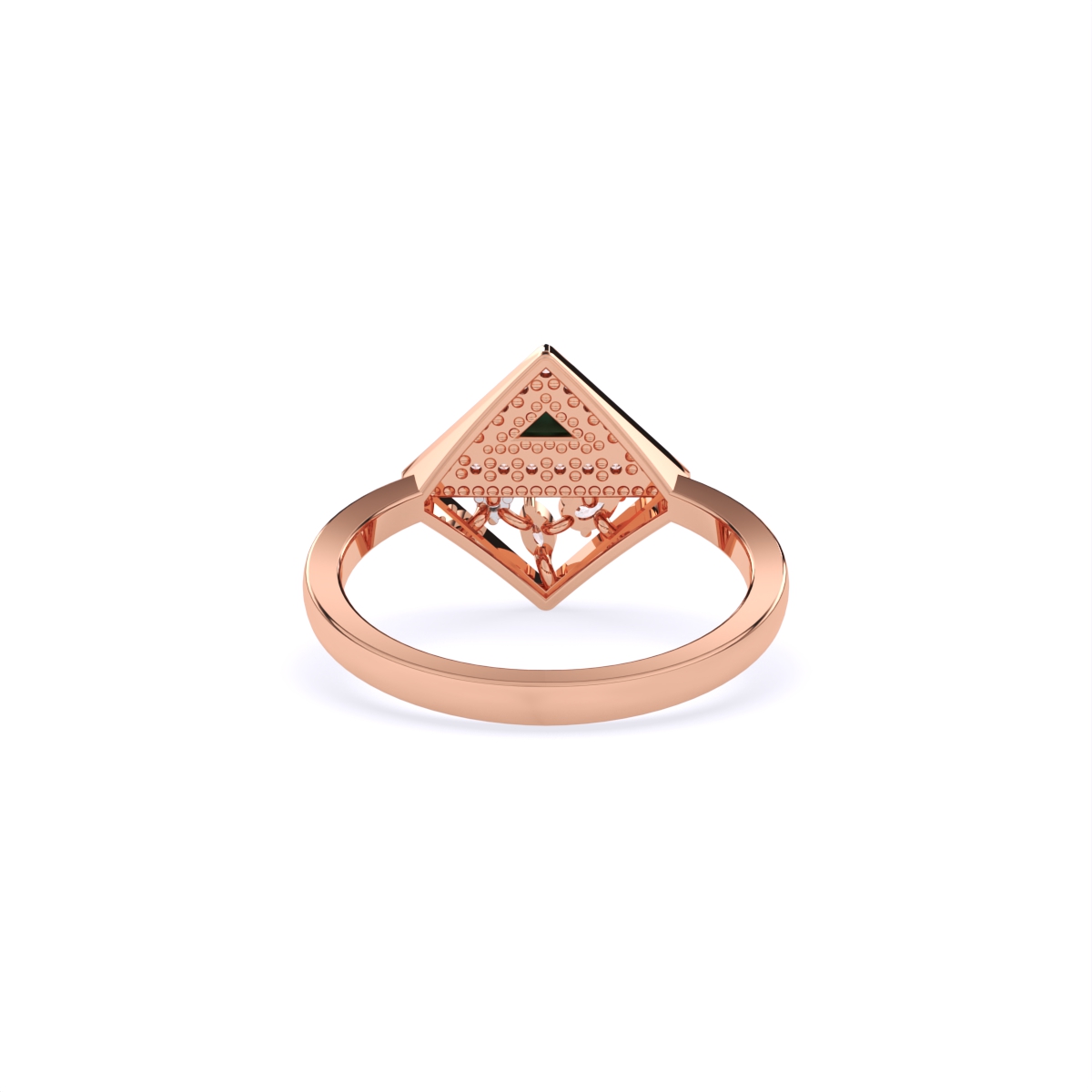 Modern Kite-Shaped Diamond Ring