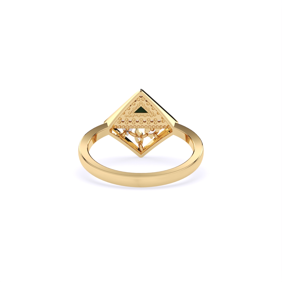 Modern Kite-Shaped Diamond Ring