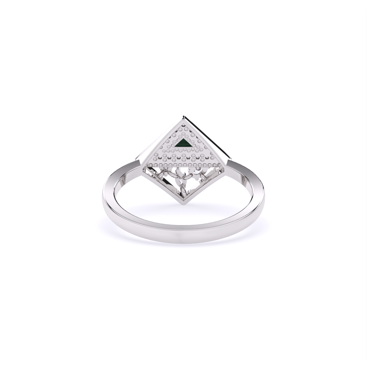 Modern Kite-Shaped Diamond Ring