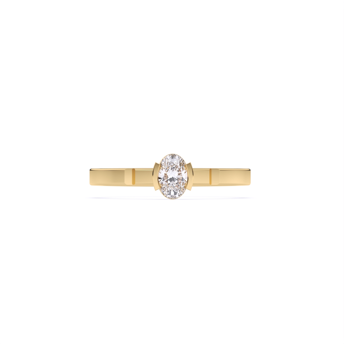 Modern Grip Set Solitaire Diamond Ring