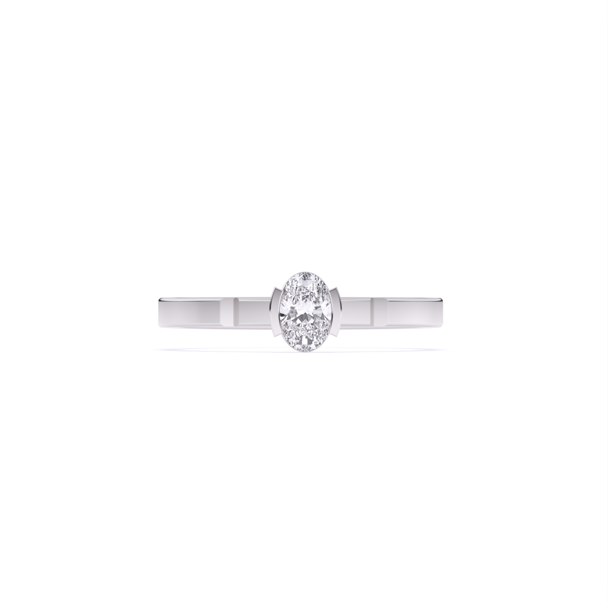 Modern Grip Set Solitaire Diamond Ring