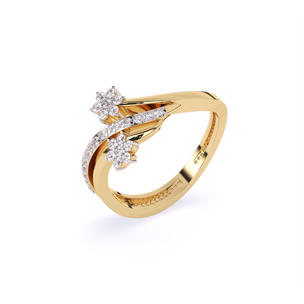 Daisy Duo Twist Diamond Ring