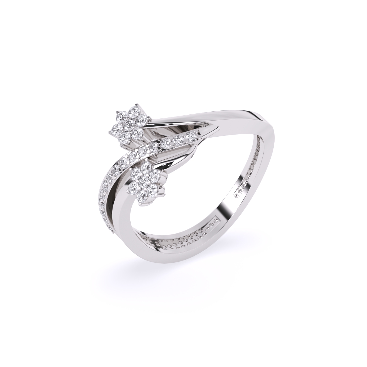 Daisy Duo Twist Diamond Ring