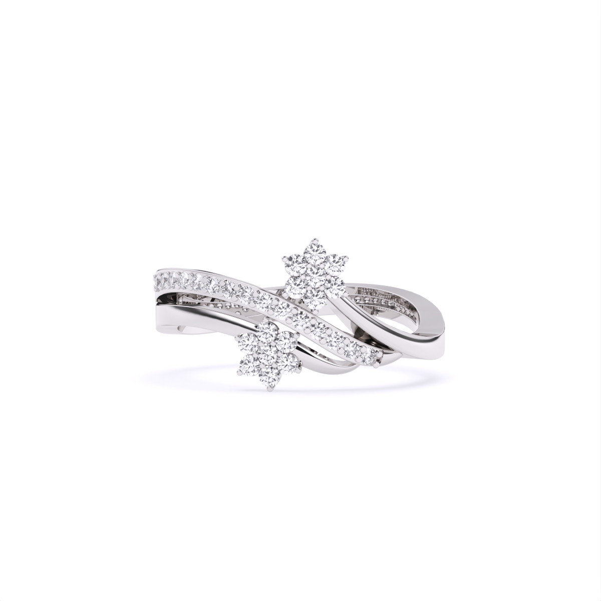 Daisy Duo Twist Diamond Ring