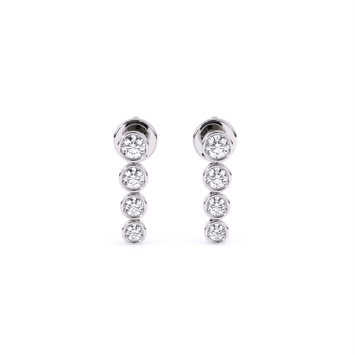 Vertical Drop Diamond Earring
