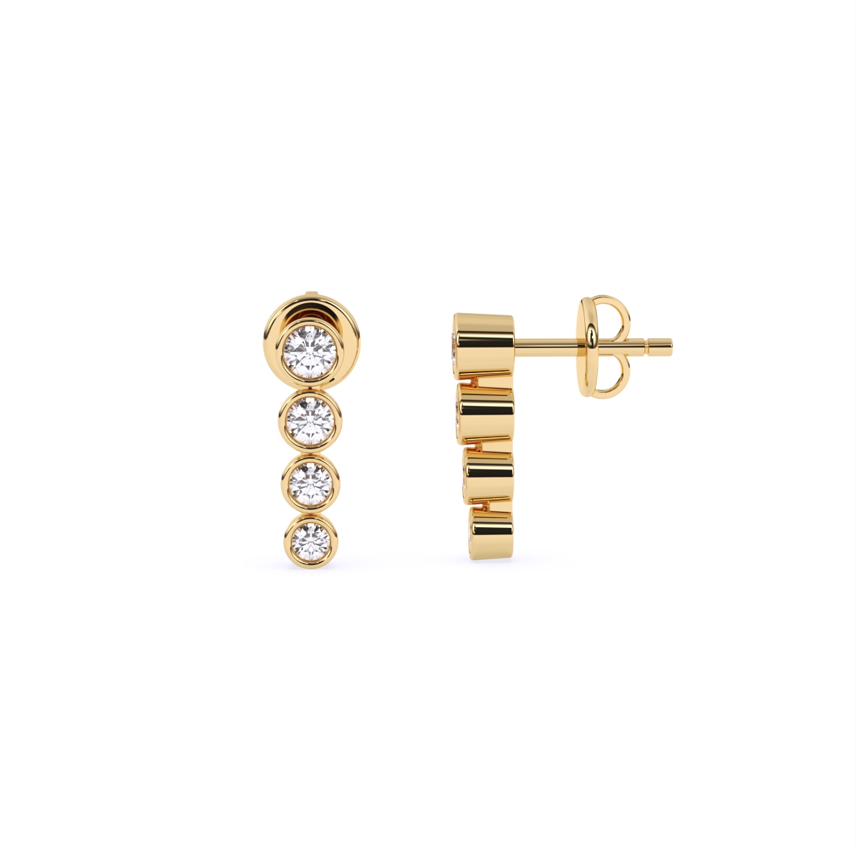 Vertical Drop Diamond Earring