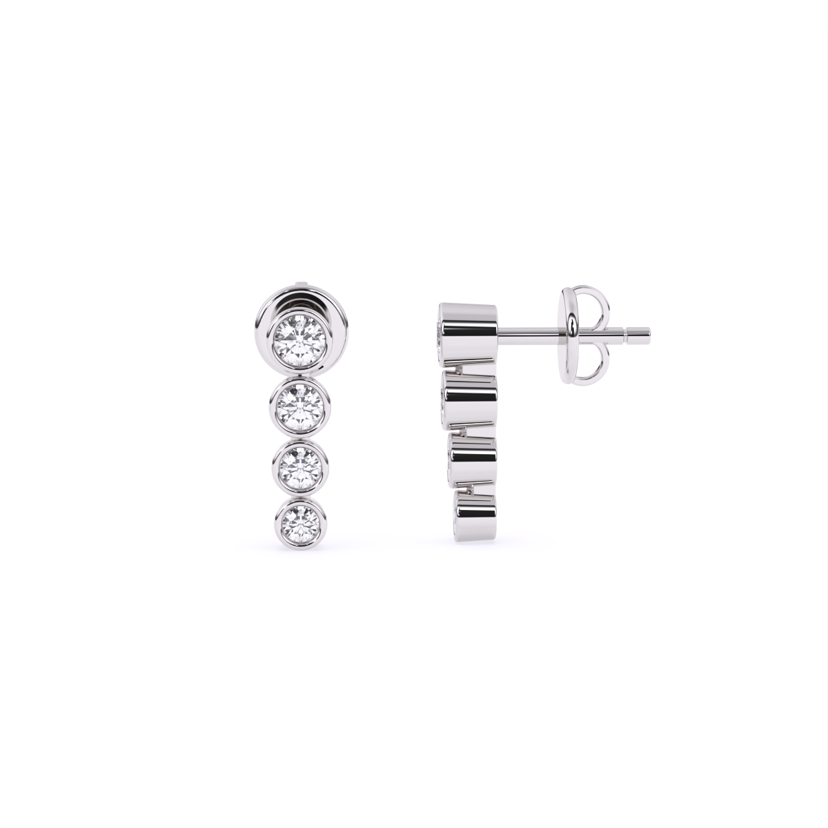Vertical Drop Diamond Earring
