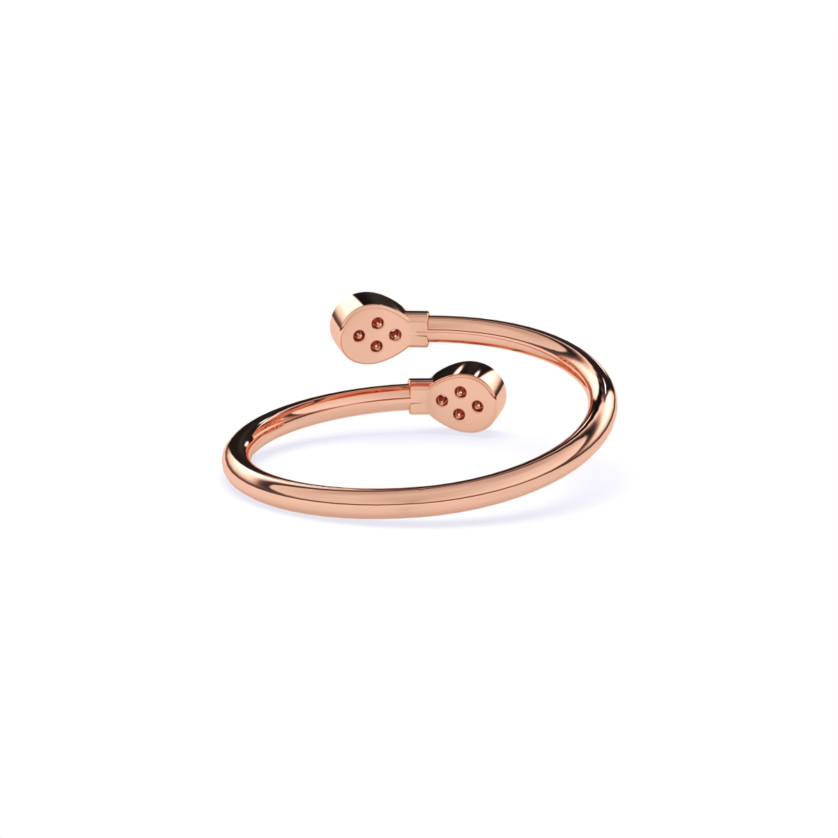 Trendy Edge-Cut Diamond Fill Ring