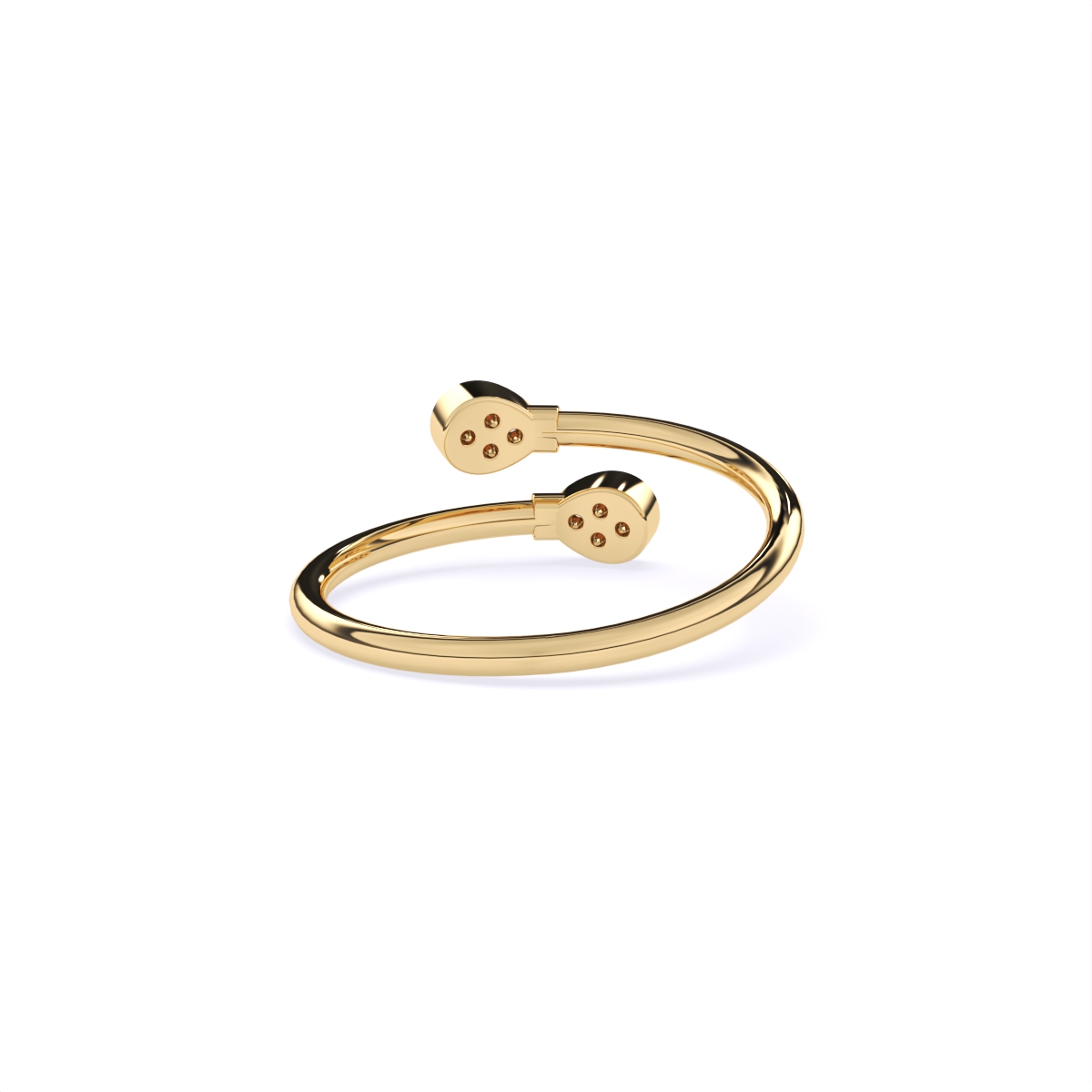 Trendy Edge-Cut Diamond Fill Ring