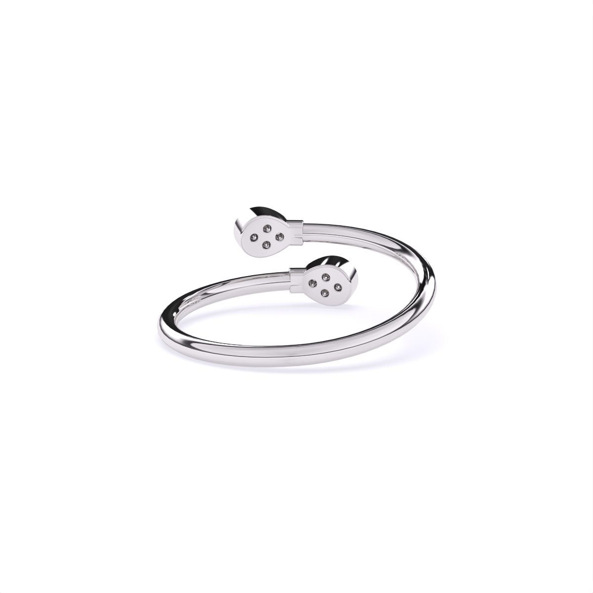 Trendy Edge-Cut Diamond Fill Ring