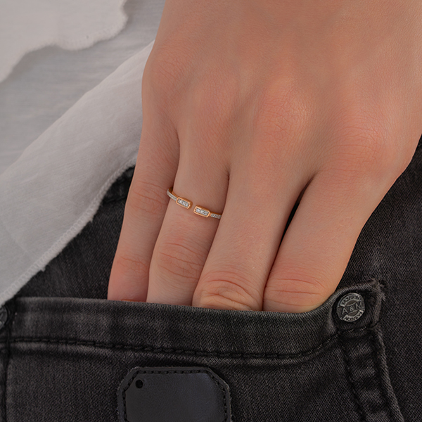 Minimalist Open-Top Lab Grown Diamond Ring
