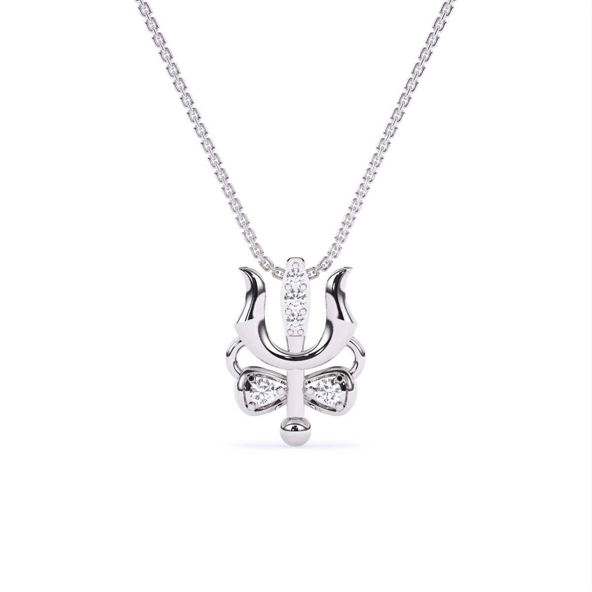 Lord Shiva Inspired Trishul-Damru Blessings Lab Diamond Rakhi