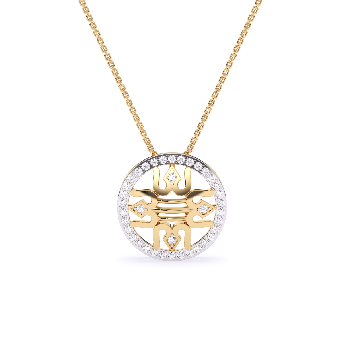 Spiritual Warrior Trishul Crown Rakhi Lab Diamond Halo with Powerful Shiv Energy