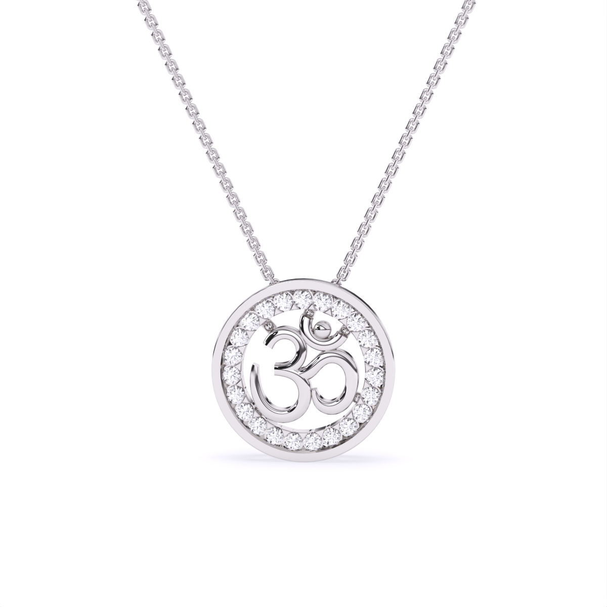 Elegant Om Rakhi Blessed Bond With Lab Diamond Halo