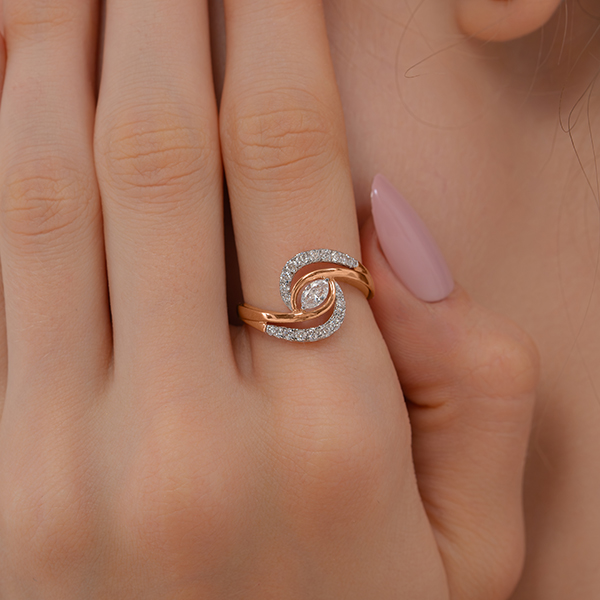 Celestial Petal Lab Grown Diamond Ring