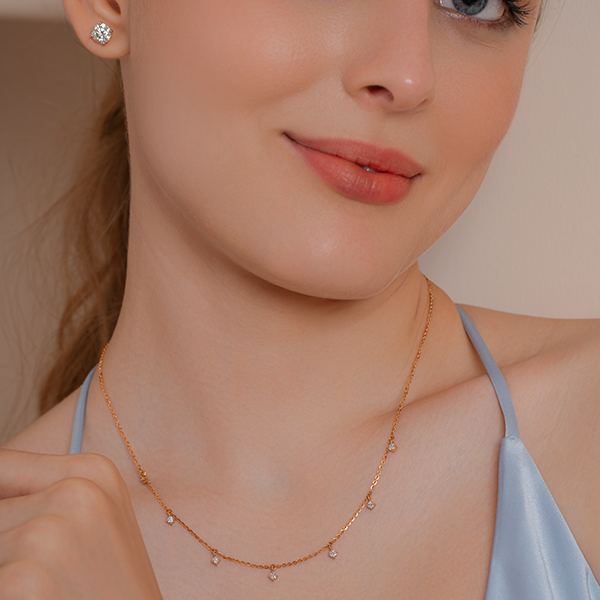 Twinkle Drops Lab Grown Diamond Necklace