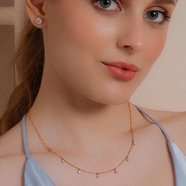Twinkle Drops Lab Grown Diamond Necklace