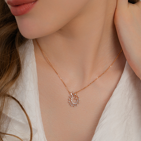 Intricate Spiral Lab Grown Diamond Pendant