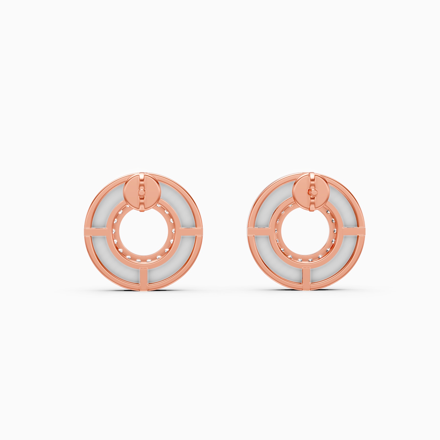 Elegant Halo Diamond Stud Earrings