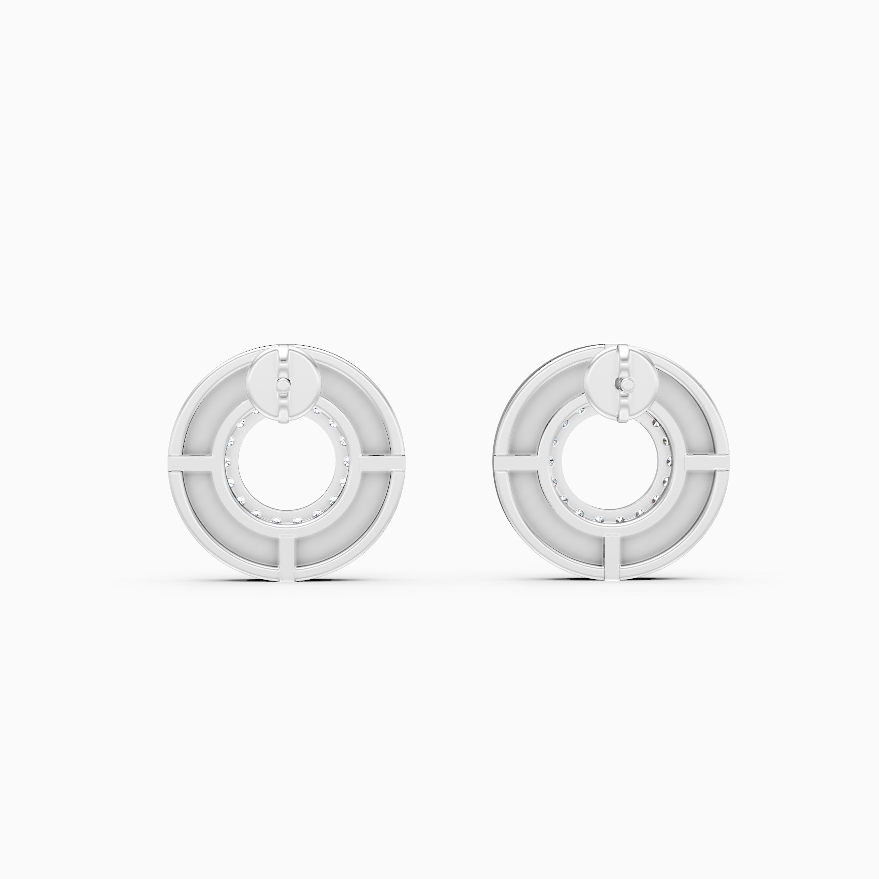 Elegant Halo Diamond Stud Earrings
