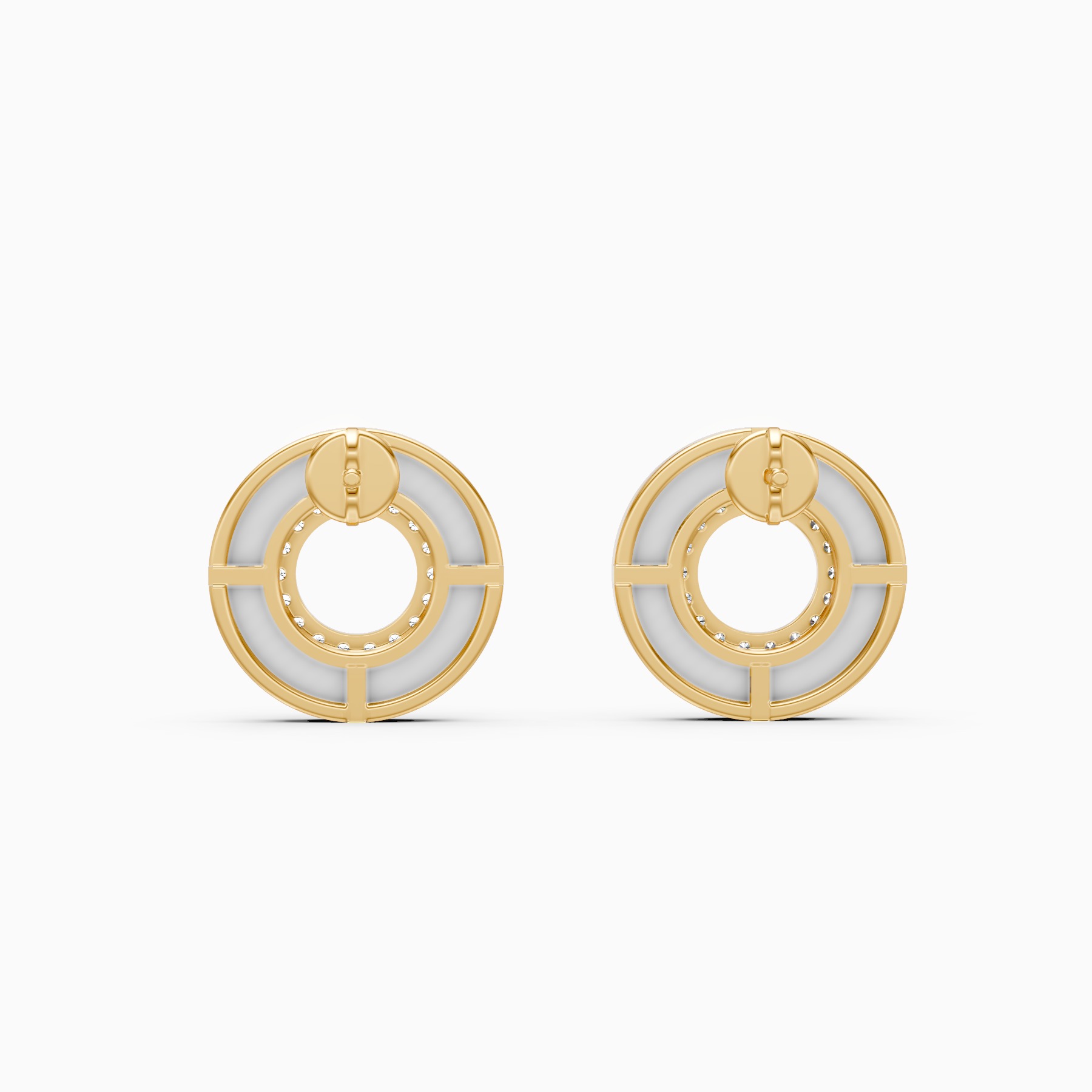 Elegant Halo Diamond Stud Earrings