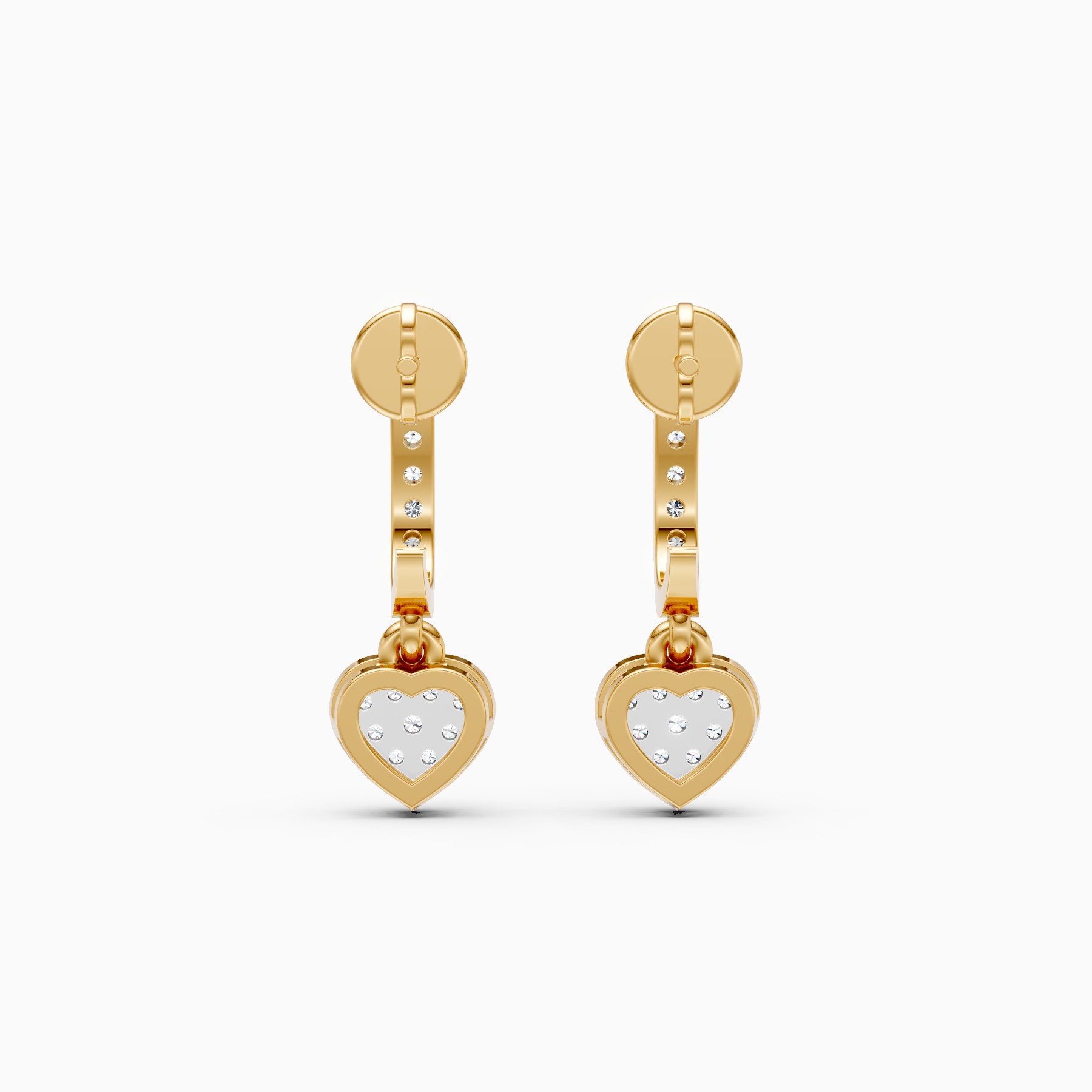 Sparkling Heart Lab Grown Diamond Earrings