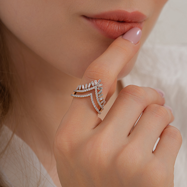 Royal Crown Style Lab Grown Diamond Ring