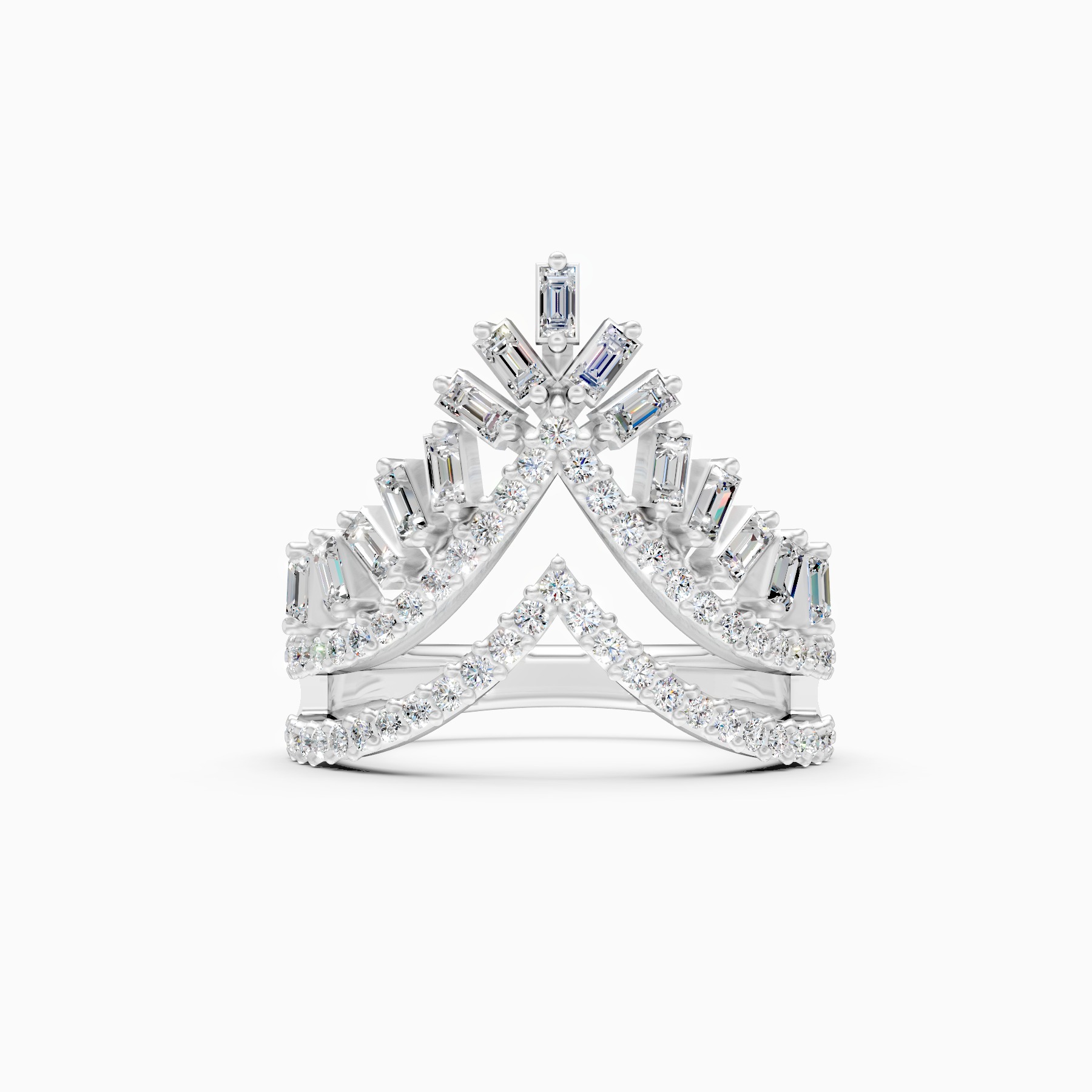 Royal Crown Style Lab Grown Diamond Ring