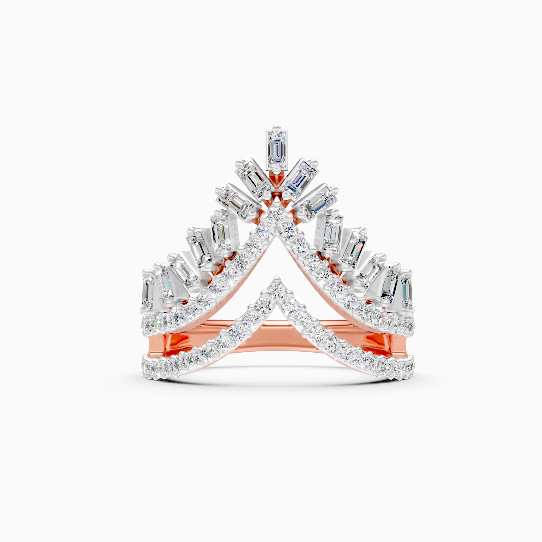 Royal Crown Style Lab Grown Diamond Ring