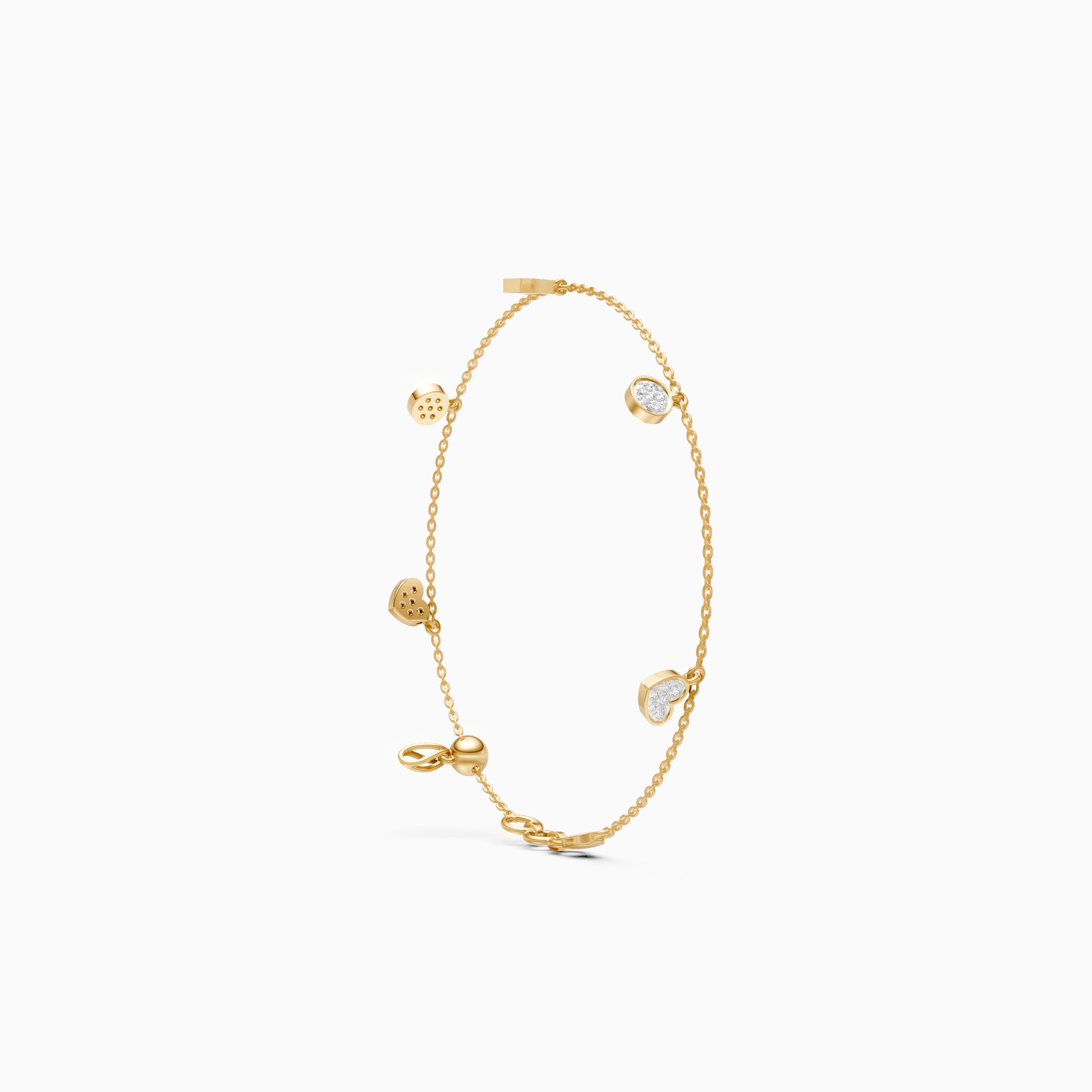 Minimal Lab Grown Diamond Charm Bracelet