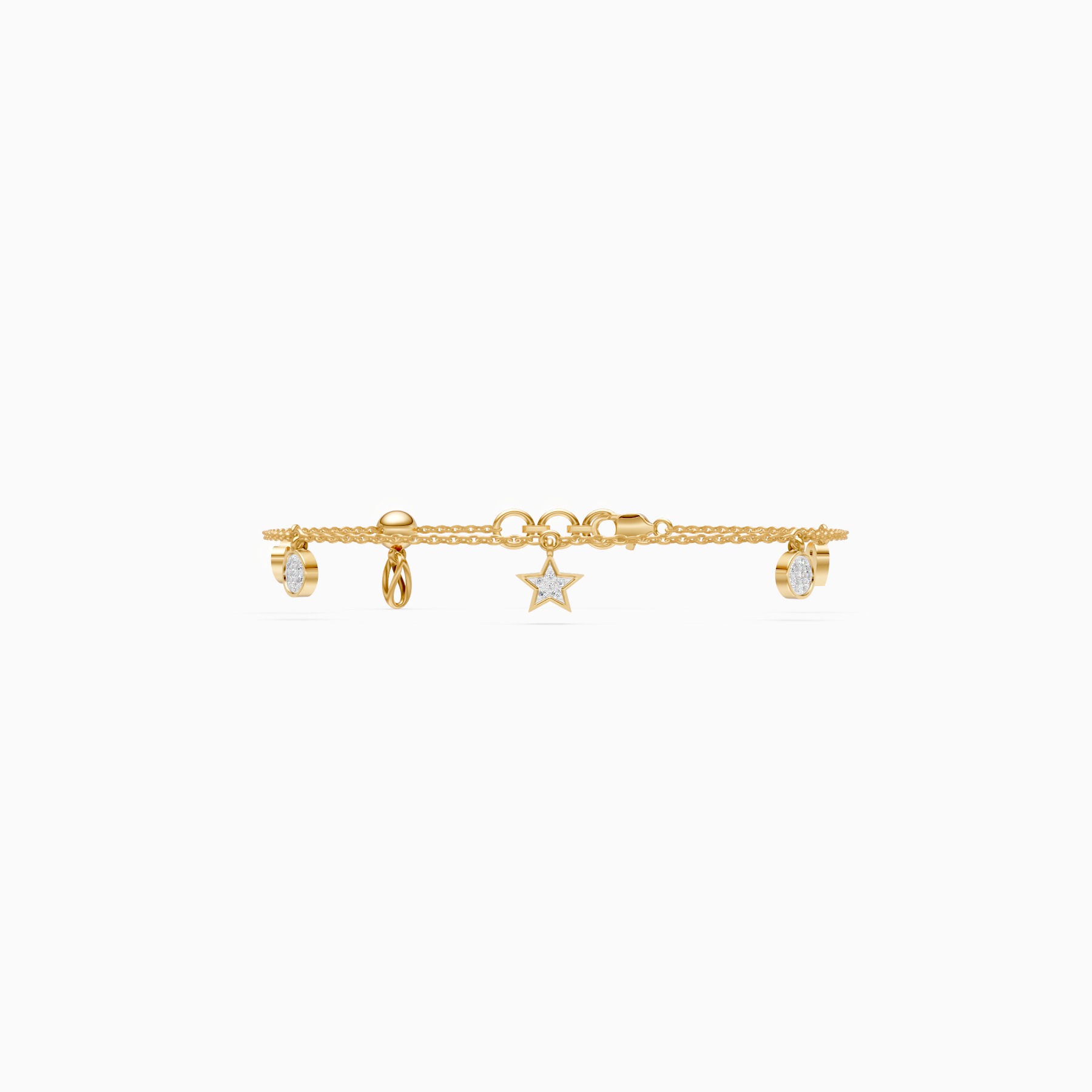 Minimal Lab Grown Diamond Charm Bracelet