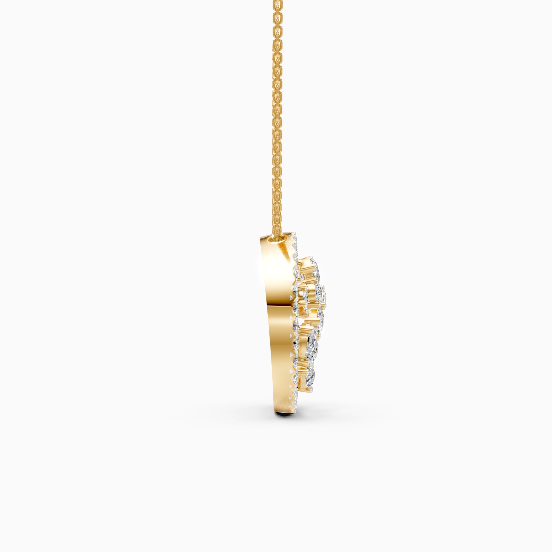 Lab Grown Diamond Floral Pendant Necklace