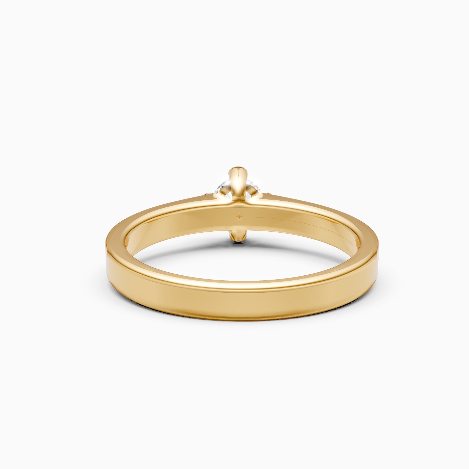 Geometric Band Solitaire Lab Grown Diamond Ring
