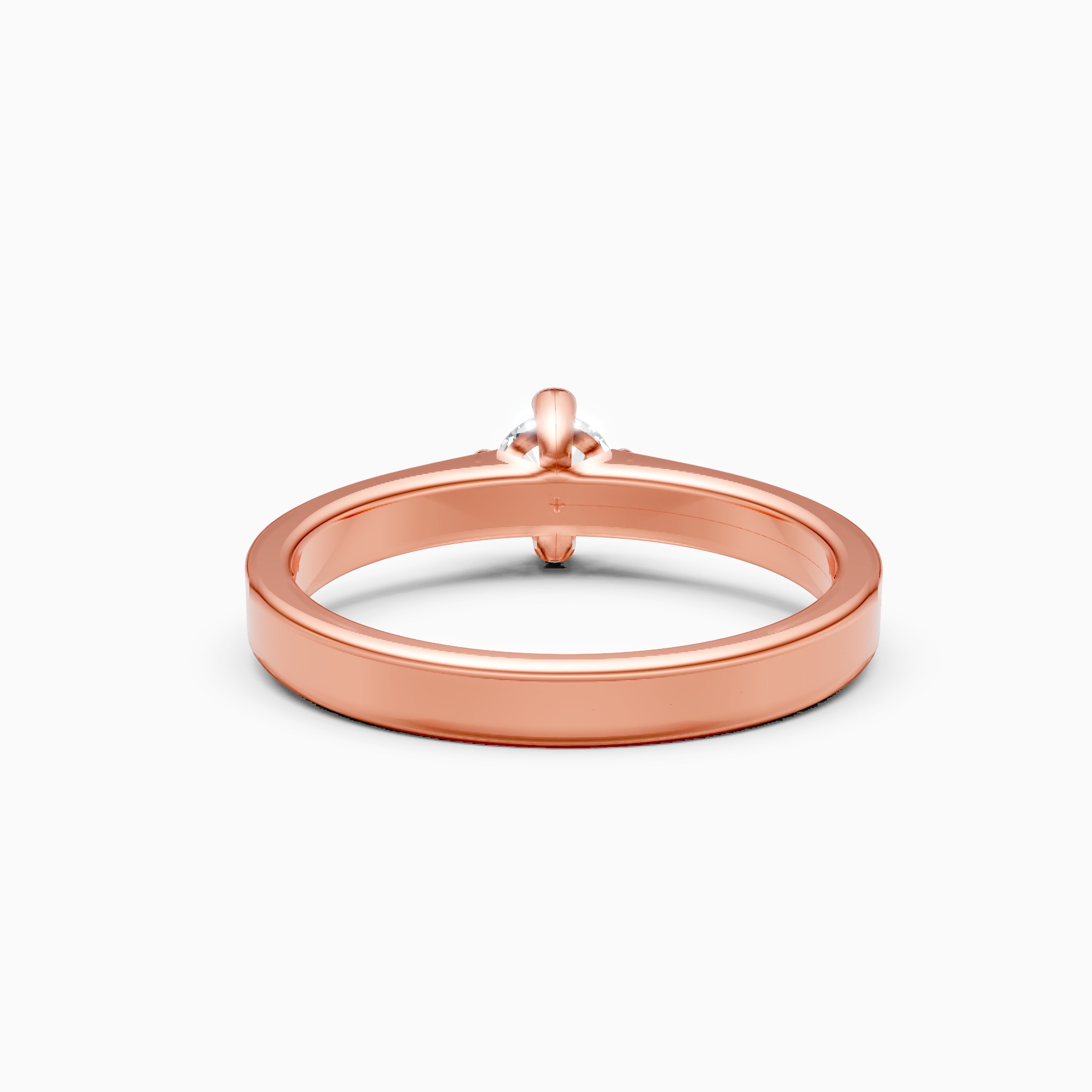 Geometric Band Solitaire Lab Grown Diamond Ring