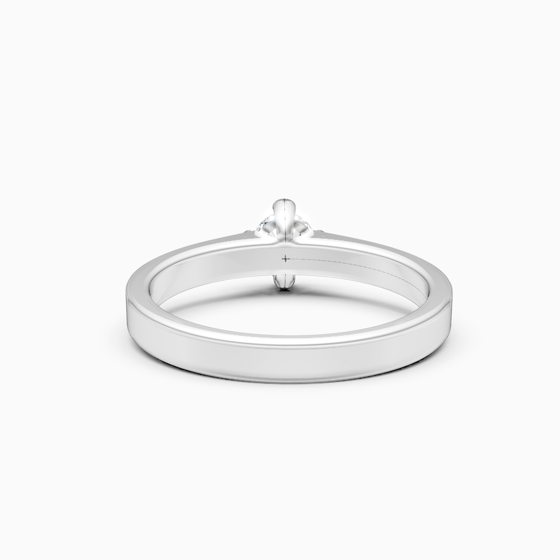 Geometric Band Solitaire Lab Grown Diamond Ring