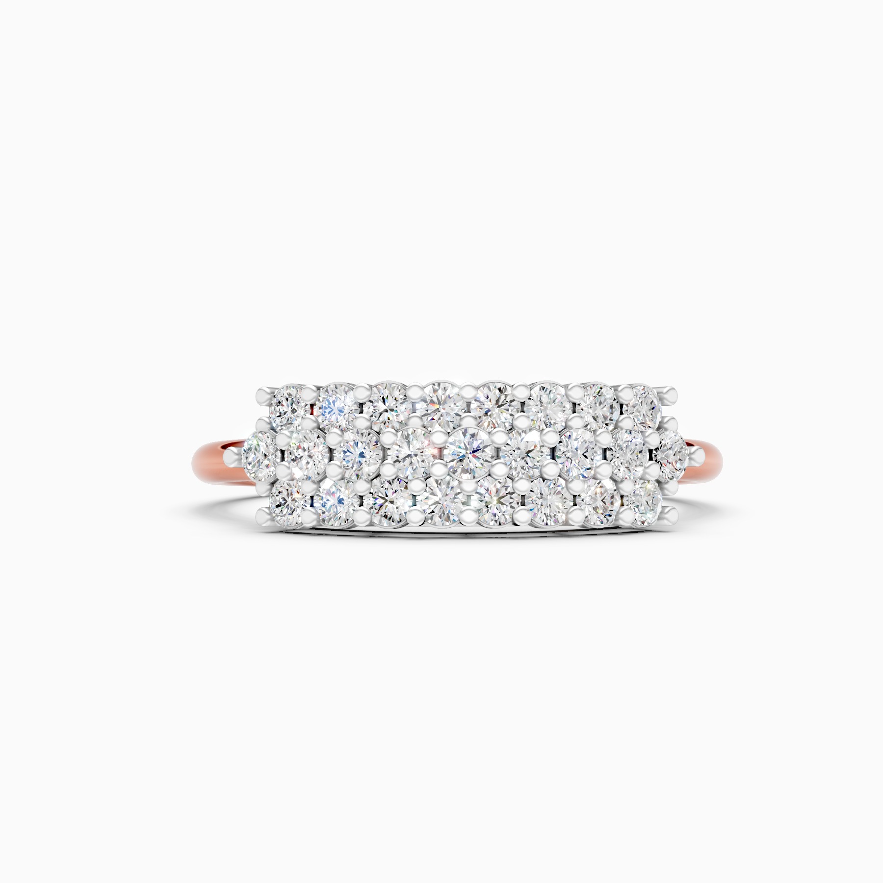 Delicate Double Row Lab Grown Diamond Ring