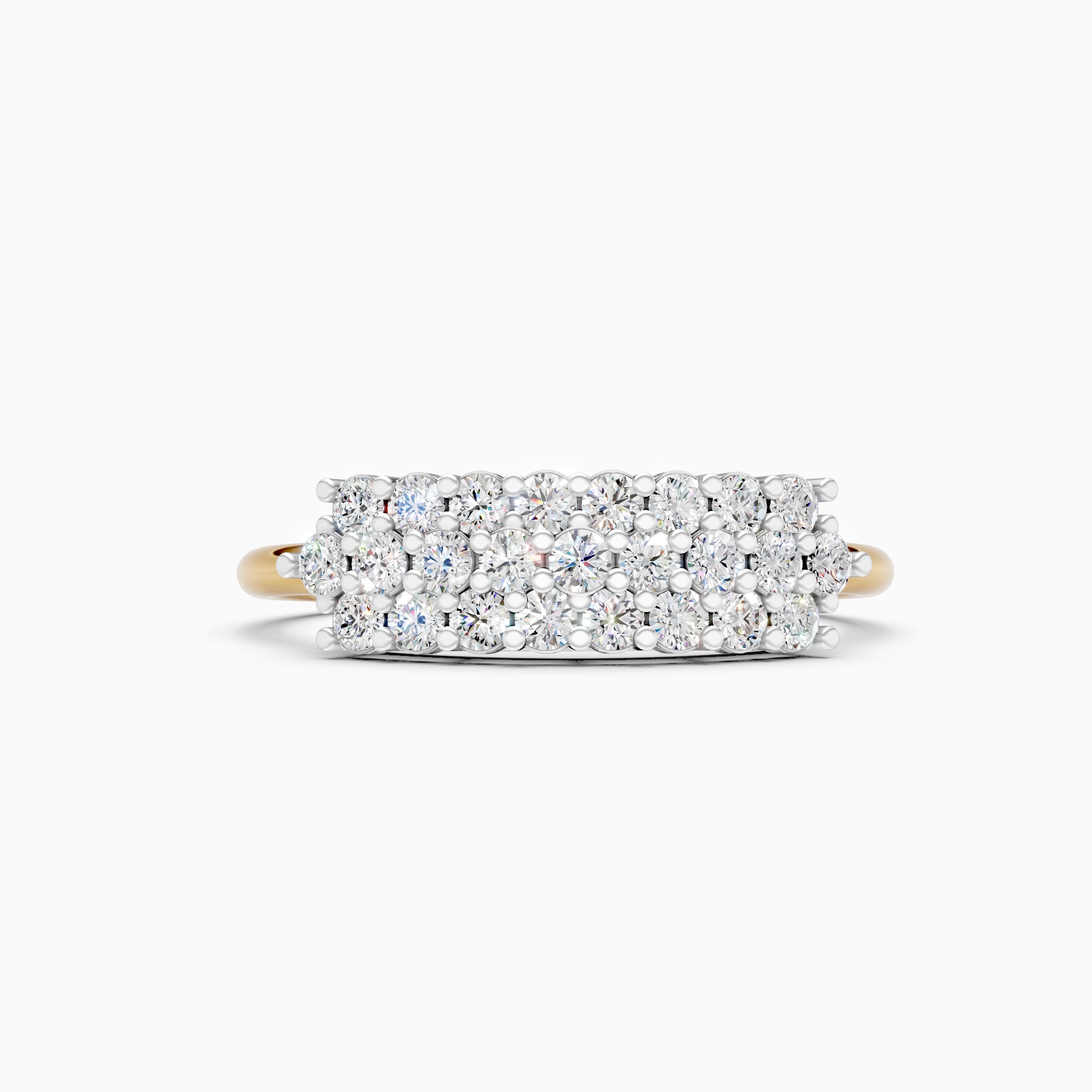 Delicate Double Row Lab Grown Diamond Ring