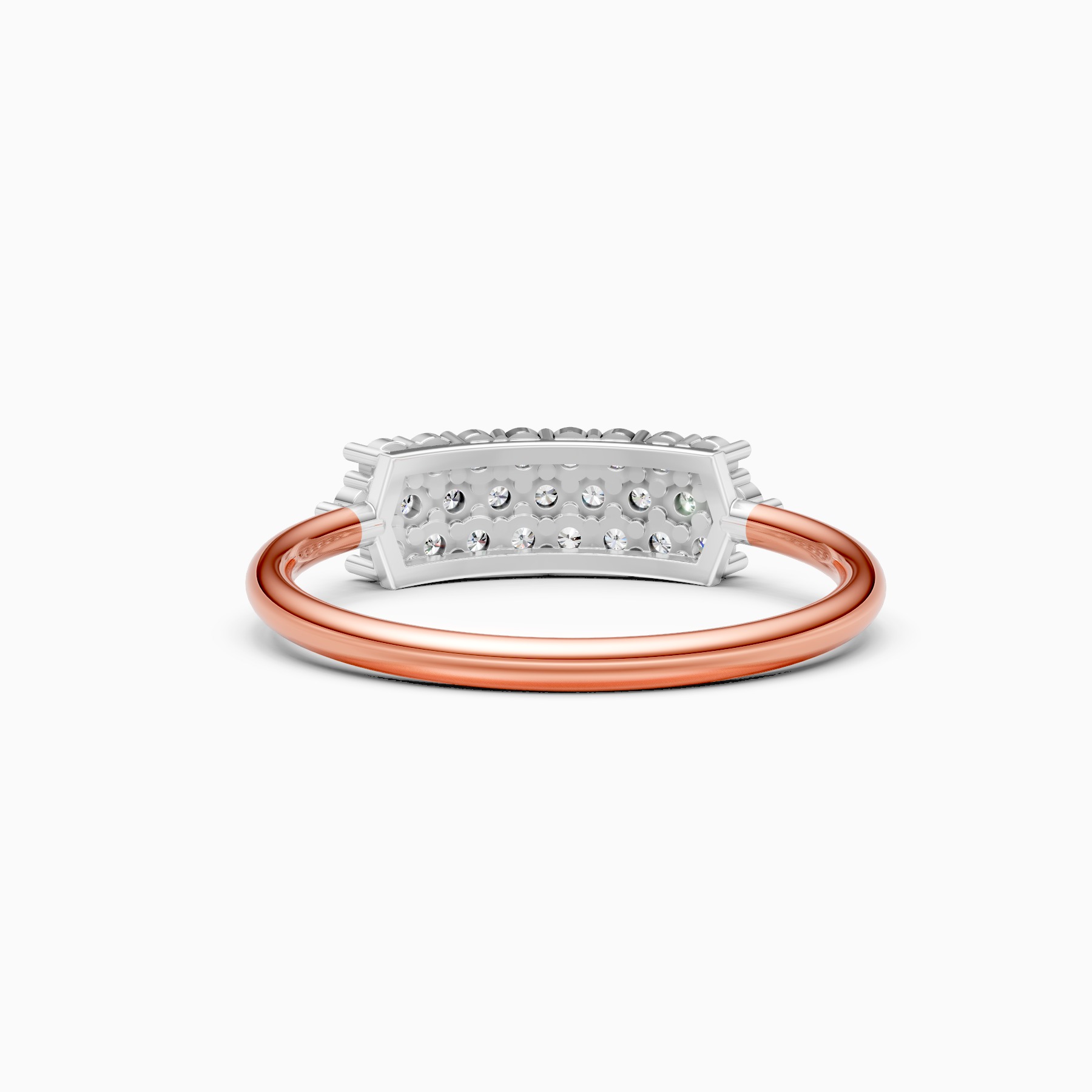 Delicate Double Row Lab Grown Diamond Ring