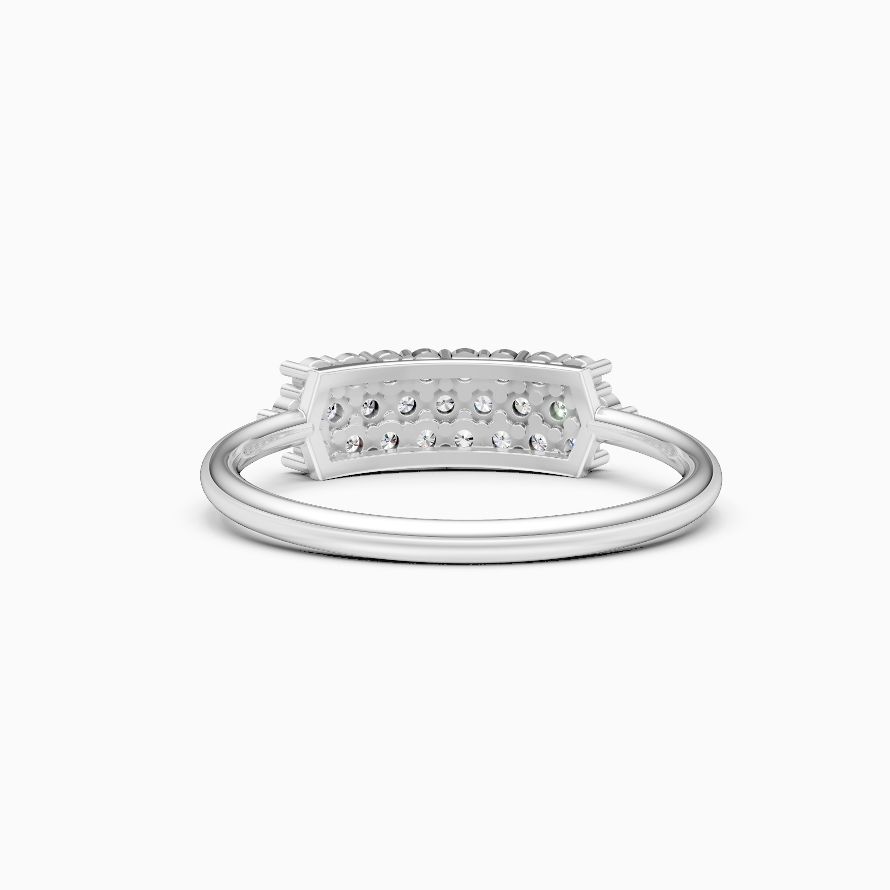 Delicate Double Row Lab Grown Diamond Ring