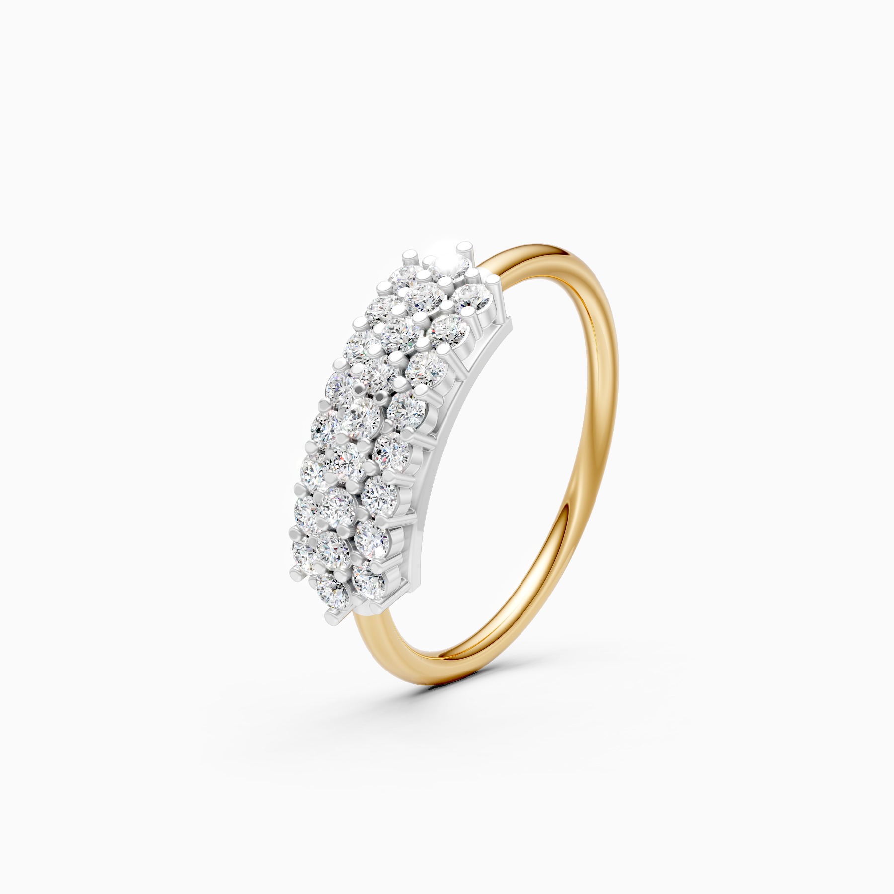 Delicate Double Row Lab Grown Diamond Ring