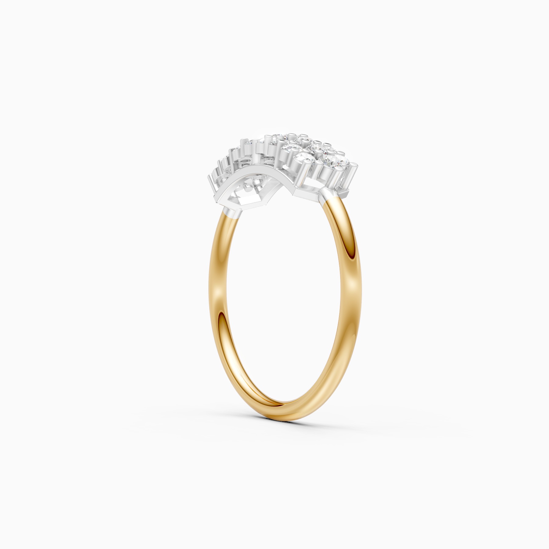Delicate Double Row Lab Grown Diamond Ring