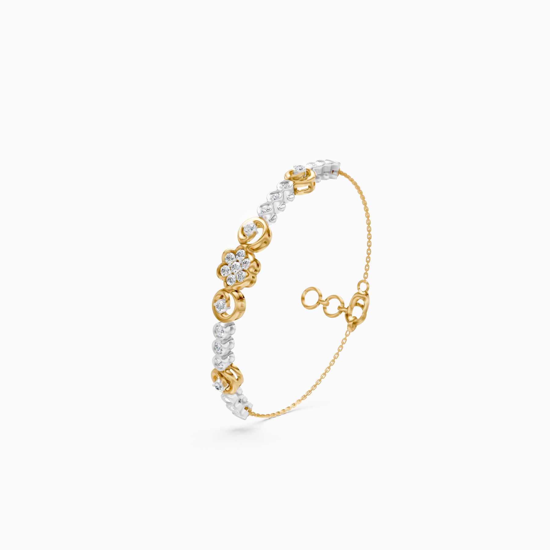 Cluster Flower Lab Grown Diamond Bracelet