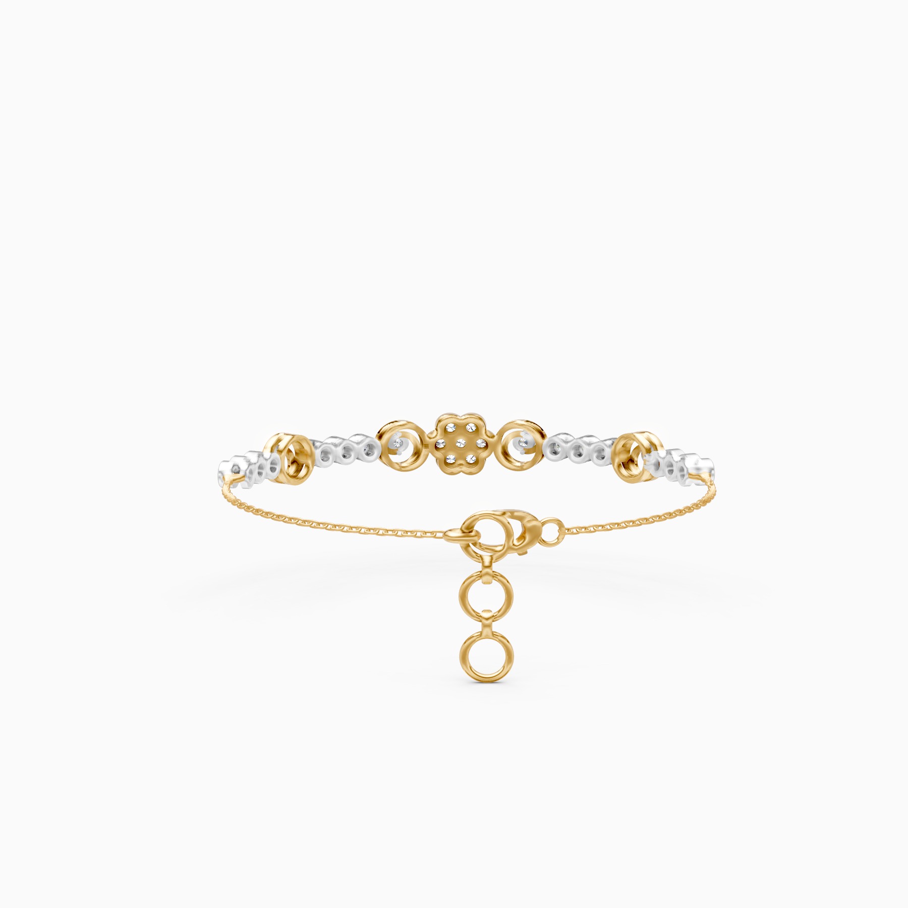 Cluster Flower Lab Grown Diamond Bracelet