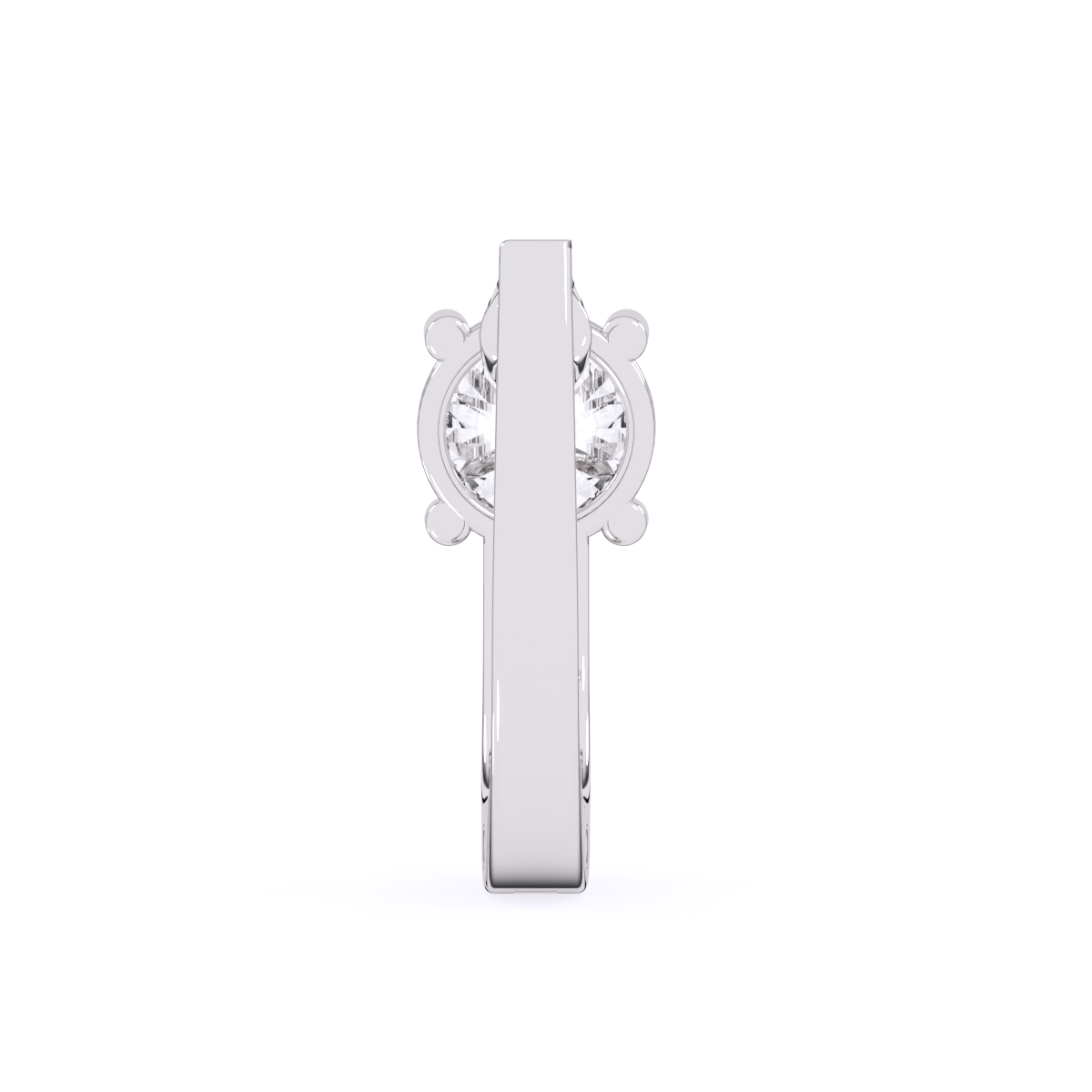 Elegant Round Diamond Hoop Earrings