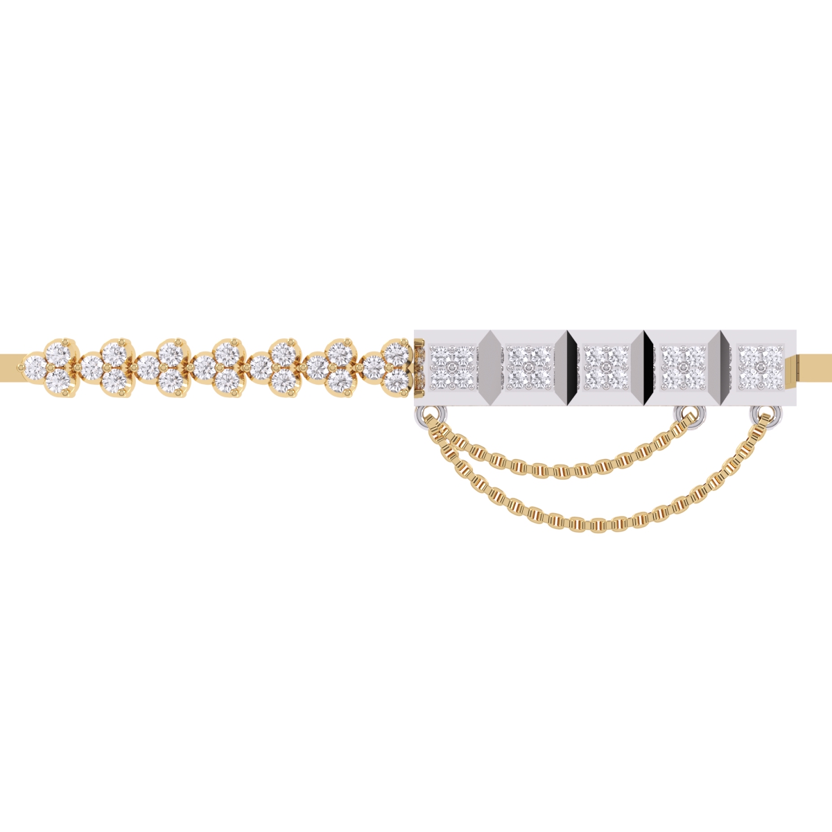 Designer Round Diamond Rose Gold Tennis Bracelet