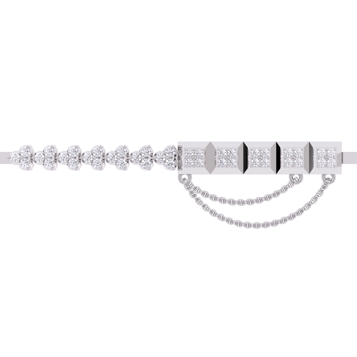 Designer Round Diamond Rose Gold Tennis Bracelet