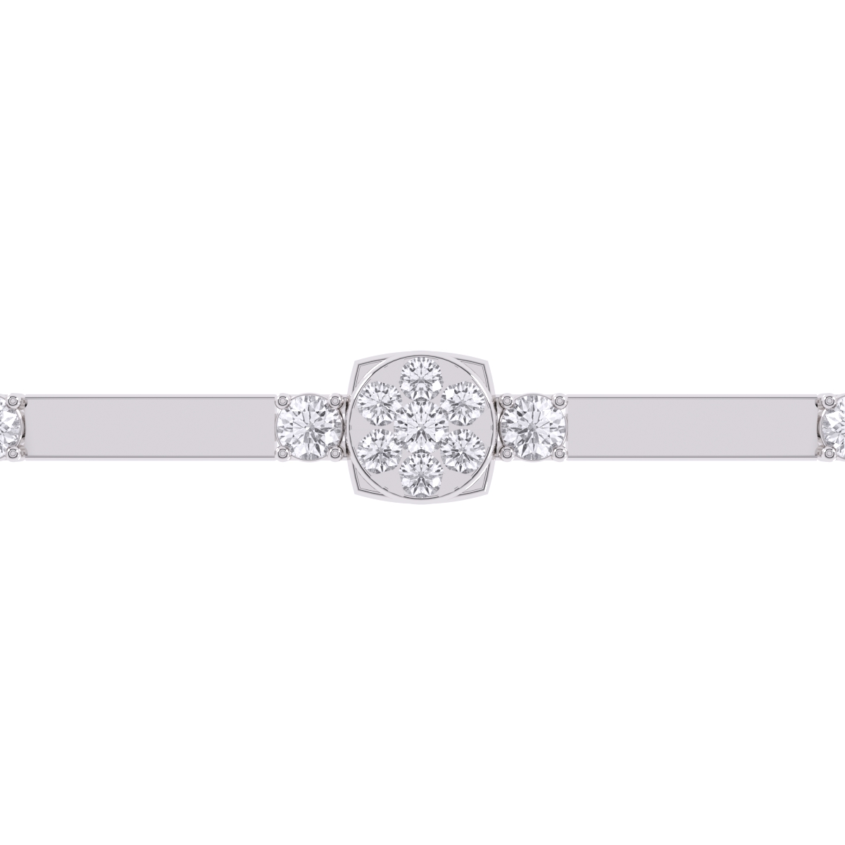 Delicate Round Distance Diamond Rose Gold Bracelet