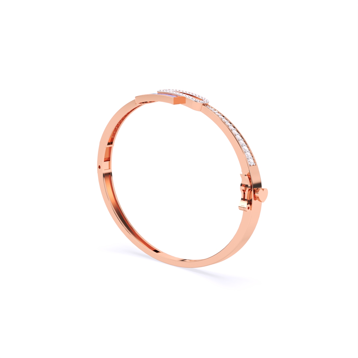 Attractive Pave Round Lab Diamond Bracelet