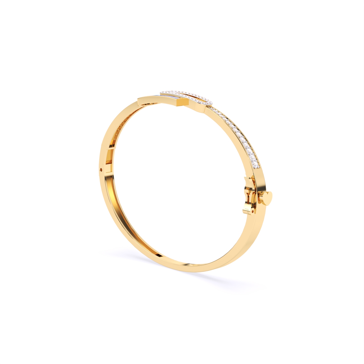 Attractive Pave Round Lab Diamond Bracelet