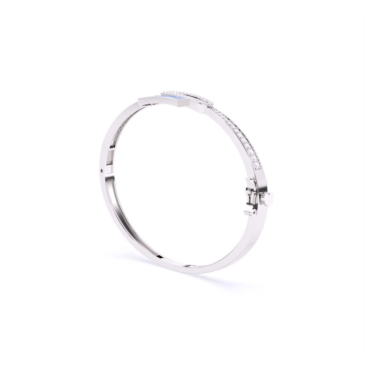 Attractive Pave Round Lab Diamond Bracelet